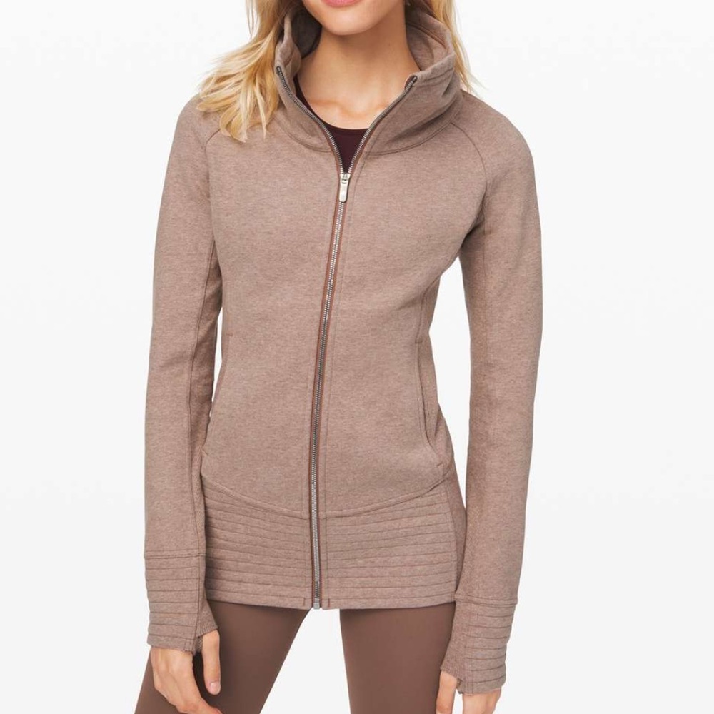 Lululemon Radiant Jacket II Heathered Spanish Oak NWT Womens 10 EXPIRED Sweater!